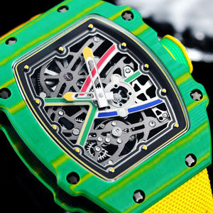 Reloj Automático de Lujo Estilo RM con Esqueleto, Caja Ligera de Fibra de Carbono, Diseño con los Colores de la Bandera de Sudáfrica, Reloj de Pulsera Deportivo de Lujo - Product Image 2