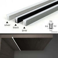 BT-K0709 Profilés en aluminium LED ultra-minces à éclairage latéral à 45 degrés Série 6000 pour pliage, découpe, décorations et étagères en bois