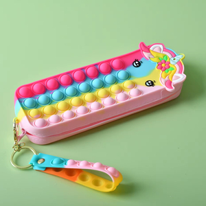 Sacs à crayons Popit Bubble Fidget en silicone <span class=keywords><strong>licorne</strong></span> 2024 pour filles et enfants - Product Image 5