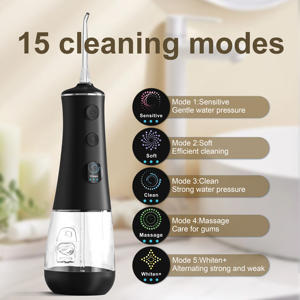 Hydropulseur rechargeable IPX8, irrigateur dentaire portable, alimentation USB/batterie, étanche pour irrigateur buccal - Product Image 4