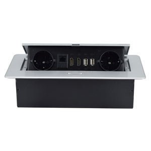 <span class=keywords><strong>Prise</strong></span> pop-up personnalisée <span class=keywords><strong>en</strong></span> usine avec <span class=keywords><strong>prise</strong></span> de <span class=keywords><strong>courant</strong></span> Schuko EU intégrée de table IP44 niveau 10A <span class=keywords><strong>courant</strong></span> 2 prises ca réseau RJ45 - Product Image 3