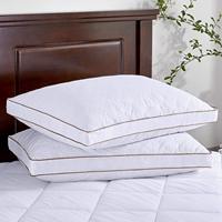Oreiller en duvet d'hôtel 100% coton, housse de lit à l'épreuve du duvet d'oie naturel, oreillers en plumes pour dormir