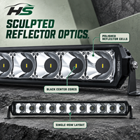 Barre lumineuse LED HSSH 6-50 pouces 45W-375W, haute puissance, double rangée, double couleur, faisceau spot, éclairage tout-terrain pour camion, SUV, Jeep 4x4