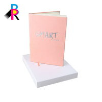 Haute qualité A3 A4 A5 planificateur hebdomadaire cahier personnalisé usine couverture tissu spirale reliure couleur rose