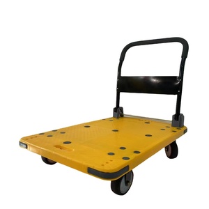 Chariot à main pliable à prix de gros, chariot robuste en plastique, manutention, roue en TPR de 3 pouces, plateforme de déplacement facile - Product Image 1