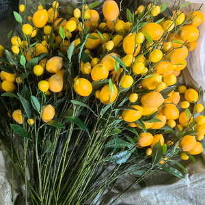 Vente en gros Prix compétitif Bonne qualité Citronnier à 8 têtes Vente en gros Fruits artificiels pour <span class=keywords><strong>la</strong></span> décoration - Product Image 6