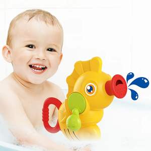 Jouet de bain pour bébé en forme de hippocampe à manivelle, pulvérisateur d'eau pour le bain, jouet d'arrosage pour le plaisir au bain - Product Image 2