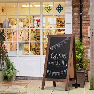 <span class=keywords><strong>Pizarra</strong></span> Magnética Plegable de Doble Cara Vintage de 40 x 20 Pulgadas, <span class=keywords><strong>Pizarra</strong></span> Magnética con Marco en A, <span class=keywords><strong>Pizarra</strong></span> Magnética Doble con 8 Marcadores de Tiza - Product Image 3