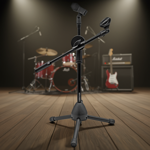 Support de microphone double pliable, trépied réglable, rotation à 360°, supports de micro à clipser sur pied pour studio d'enregistrement - Product Image 2