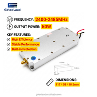 Amplificateur de puissance RF GAN 50W (GTA58P50) 5700-5900MHz, gain élevé 471dB, faible VSWR, 2 SMA-Femelle, protection de sécurité Gotac Laad