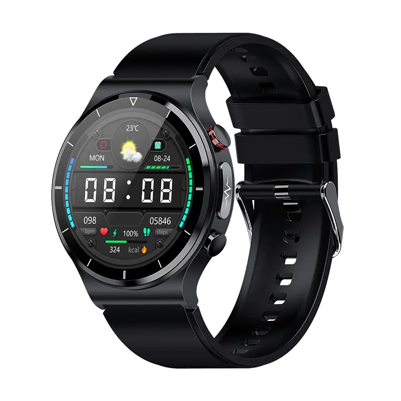 Không dây sạc PPG ECG thông minh xem E88 với máu Oxy nhiệt độ cơ thể đồng hồ Heart Rate Smartwatch