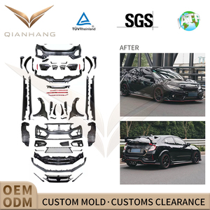 ชุดแต่งไวด์บอดี้ New <span class=keywords><strong>FK1</strong></span> FC8 FK8 <span class=keywords><strong>Type</strong></span> <span class=keywords><strong>R</strong></span> แบบเต็มชุด 1:1 วัสดุ PP สำหรับกันชนหน้า/หลัง ฝากระโปรง บังโคลน สำหรับเปลี่ยน/ซ่อมแซม ปี 2016-2021 - Product Image 2