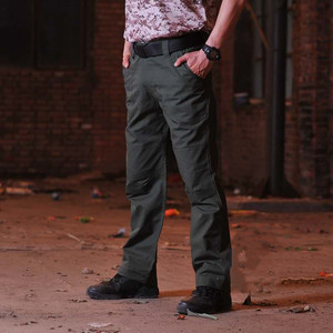 Tùy Chỉnh Ngụy Trang Mô Hình Thẳng Worsted Cotton Polyester Giữa Eo Lực Lượng Đặc Biệt Áo Dài Chiến Thuật Đào Tạo Quần Dây Kéo Bay - Product Image 6