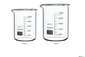 HAIJU LAB 100ml 250ml 1000ml Borosilikatglas-Messbecher Becher Labor Hitze beständiges abgestuftes Becher-Set mit niedriger Form - Product Image 5