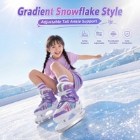 Patins à glace professionnels personnalisés pour enfants, chaussures de sport sur glace, tailles ajustables, patins à glace pour enfants et adultes