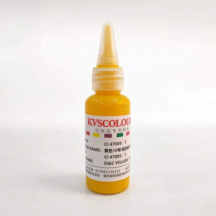 CI 47005:1 D&C YELLOW 10 AL LAKE liquid pigment for cosmetic