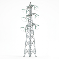 Torre de Acero de 230kv para Distribución de Energía, Línea de Transmisión de 40 Metros, Torre Eléctrica Q355B HDG para Regiones Frías