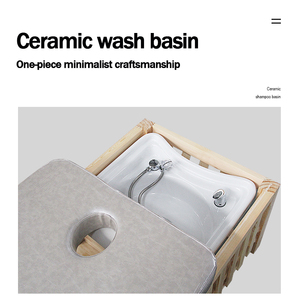 Dầu Gội Đầu Phong Cách Thái Lan Và Giường Massage, Giường Làm Đẹp Bằng Gỗ Đa Chức Năng, Massage Head Therapy - Product Image 3