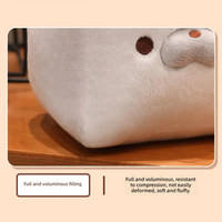 En gros, Coussin en peluche mignon en forme de phoque cube, Jouet en peluche carré en forme de phoque, Coussin décoratif moelleux, Porte-clés et Décoration de chambre pour enfants