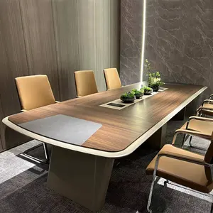 Moda moderna grande conferenza tavolo lungo dimensioni personalizzate colore lussuoso tavolo da riunione 8-20 persone tavolo da conferenza