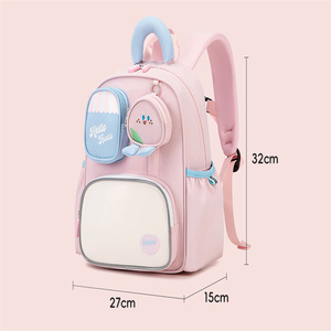 Zainetto <span class=keywords><strong>Asilo</strong></span> Rosa Blu per Bambine, Design Frutta Dolce, Borsa Scuola per Bambini con Ciondolo, Leggero e Impermeabile - Product Image 2