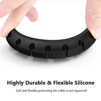 Envío Gratis: Organizador de Cables USB de Silicona Negra y Soporte para Auriculares, Clips de Gestión de Cables para Escritorio