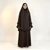 Ensemble Khimar Silent Tech pour femmes, crêpe mat, vêtements modestes, vêtements musulmans islamiques