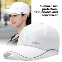 Gorra de béisbol informal de verano, versátil, cómoda, transpirable, de PVC, con protección solar, estilo coreano, moda diaria, ligera, de secado rápido