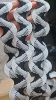 Ruban Jacquard 100% Polyester 8mm, Bordure en Dentelle Zig Zag Douce pour Robe, Sac, DIY, 31 Couleurs Disponibles, Chevron 5mm