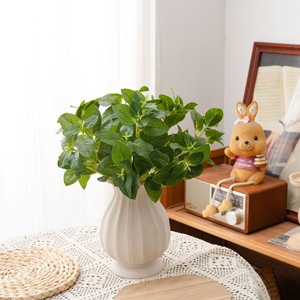 Plante artificielle CallaFloral en menthe verte en PVC, décoration intérieure artisanale pour la maison et les mariages - Product Image 1