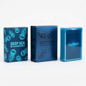 Cartas de Póker Fluorescentes UV Personalizadas que Brillan en la Oscuridad, con Núcleo Negro, para Fiestas Nocturnas, Regalo Marino - Product Image 3