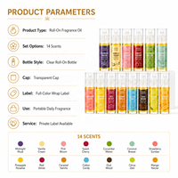 Huile parfumée portable en roll-on avec aromathérapie naturelle et huiles essentielles de qualité supérieure, écologique, parfum longue durée