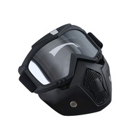 Masque de paintball tactique à protection intégrale du visage, lunettes de protection contre le vent haute définition pour l'équitation