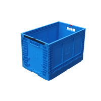 Caisse en plastique PP pliable, empilable, écologique, robuste, neuve, pour le transport en gros, boîte solide