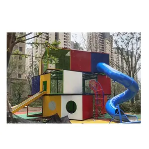 Commercial Outdoor Playground Equipment Manufacturer Children Stainless steel slide Entertainment Equipment production