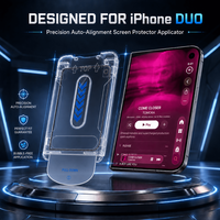 Protection d'écran en verre trempé 9H 2.5D avec applicateur facile pour iPhone DUO