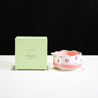 Bol à matcha Chawan fait main de haute qualité avec bec verseur, logo OEM personnalisé et options de thème sur mesure