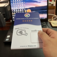Support interactif Google Social Link avec code QR, support en acrylique PVC pour avis Google, pour la promotion des entreprises, NFC Google