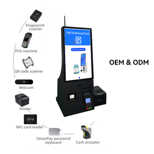 Kiosques de paiement de commande d'individu de magasin de détail avec l'<span class=keywords><strong>imprimante</strong></span> de 80 mm kiosque de table de scanner de QR - Product Image 5