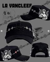 Casquettes de baseball sportives en daim à 5 panneaux avec logo plaqué EL X Aleman, doublure en satin, 100 % polyester, ajustables, vente en gros