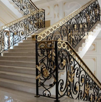 Escalier en colimaçon en acier personnalisé HZ avec rampes en fer forgé, escalier moderne pour usage intérieur, installation DIY
