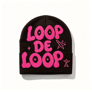 Bonnet en tricot côtelé personnalisé avec revers, broderie ACE et impression numérique, chaud pour l'hiver, idéal pour les voyages, vente en gros - Product Image 6