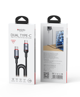 Câble de charge rapide et de transfert de données USB 2.0 Type-C vers Type-C en nylon de 2 mètres 240W pour écouteurs (modèle CA186)