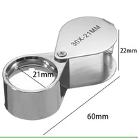 10X Optical Metal Magnifying Glass Folding Handheld Jewellery Loupe with 21mm Lens A5 Size-Gift for Jeweler