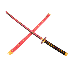 Gran oferta <span class=keywords><strong>de</strong></span> Tiktok, espadas <span class=keywords><strong>de</strong></span> madera Katana Demon Slayer, Cosplay con soporte para cuchillo, adornos Demon Slayer Katana - Product Image 1