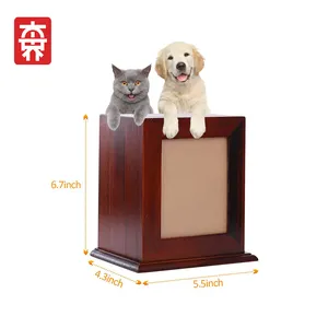 Cadre Photo Design Bois Pet Ash Urne Funéraire Mémoriaux Cercueils Fournitures Pet Cercueils Urnes pour Mémoire