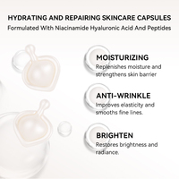 Capsules de sérum pour le soin de la peau, formule botanique sûre, nettoyage en profondeur double extrémité, adoucissante, hydratante, nourrissante, éclaircissante, démaquillant