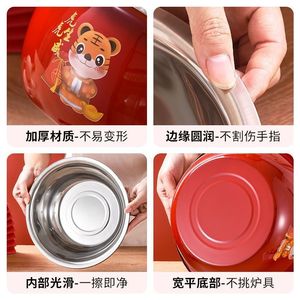 Tazón redondo profundo de acero inoxidable para lavar verduras, sopas, hornear, amasar, batir huevos, tazón para condimentos, Chaozhou, China - Product Image 4