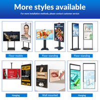 Señalización Digital de Doble Cara Legible Bajo la Luz Solar, Pantalla LCD de 43, 49 y 55 Pulgadas para Publicidad en Techo, Pantalla Premium para Escaparates