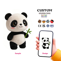 Peluche Panda Noir et Blanc Cousue Main Unique avec Rembourrage en Tissu Doux et Coton, Vente Directe Usine, Poupée Personnalisée Exclusive